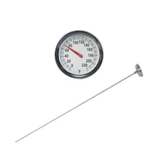 Soil and Compost Thermometer with 2 in. Analog Dial and 20 in. Stem
