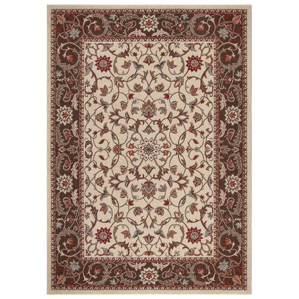 Concord Global Trading Chester Flora Ivory 3 ft. x 4 ft. Area Rug