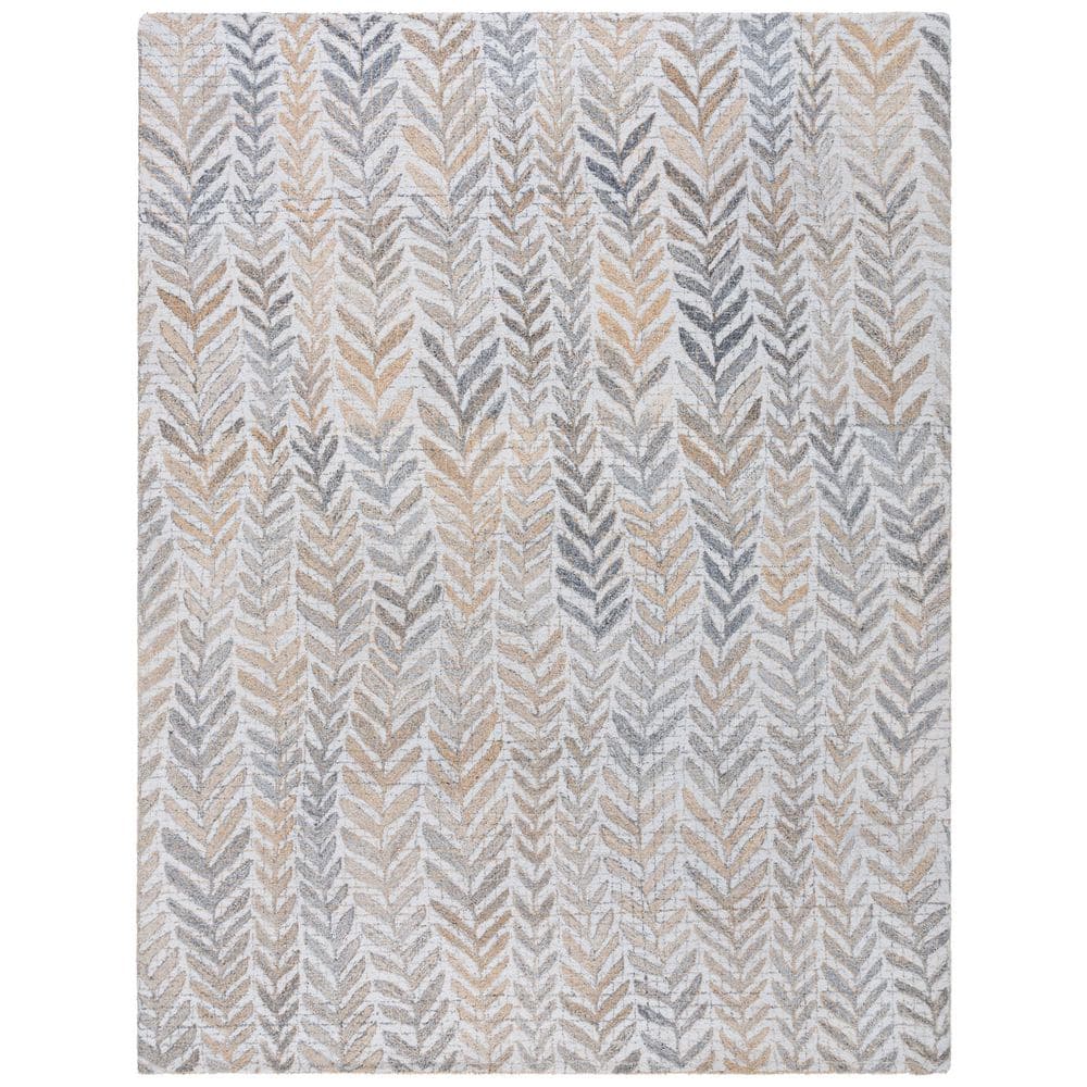 Renewal 8 ft. x 10 ft. Beige/Gray Striped Chevron Area Rug price history on PriceWatchPro