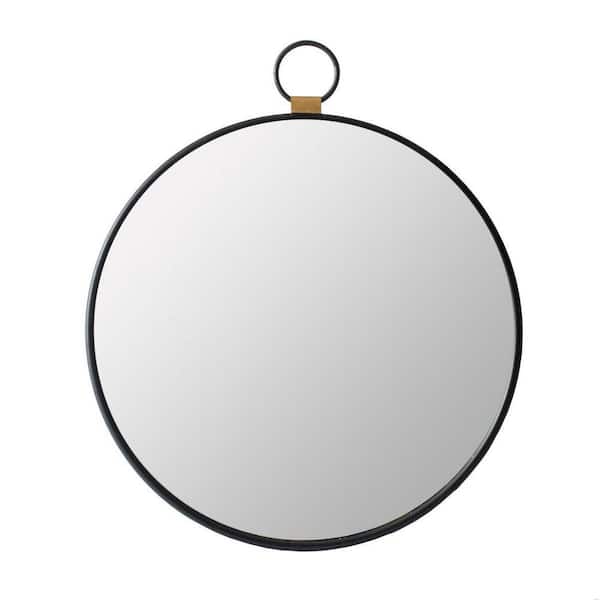 24 in. x 27.5 in.  Wall Mirror with Black Frame, Contemporary Minimalist Accent Mirror for Living Room, Foyer, Bedroom