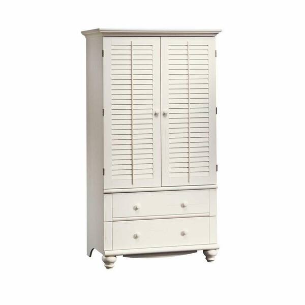 Unbranded Harbor View Collection Antiqued White Armoire-DISCONTINUED