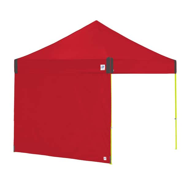 E-Z UP 10 ft. Red Straight Leg Sidewall, Zipper-free