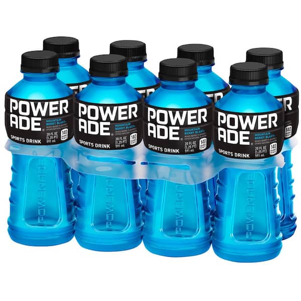 Powerade, Electrolyte Enhanced Sports Drinks W Vitamins, Mountain Berry Blast, 20 fl oz, 24 Pack