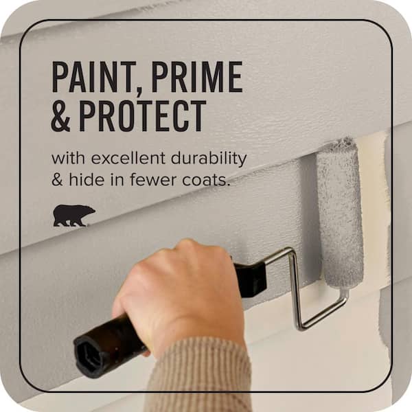 BEHR ULTRA 1 qt. #PPU18-13 Perfect Taupe Semi-Gloss Enamel