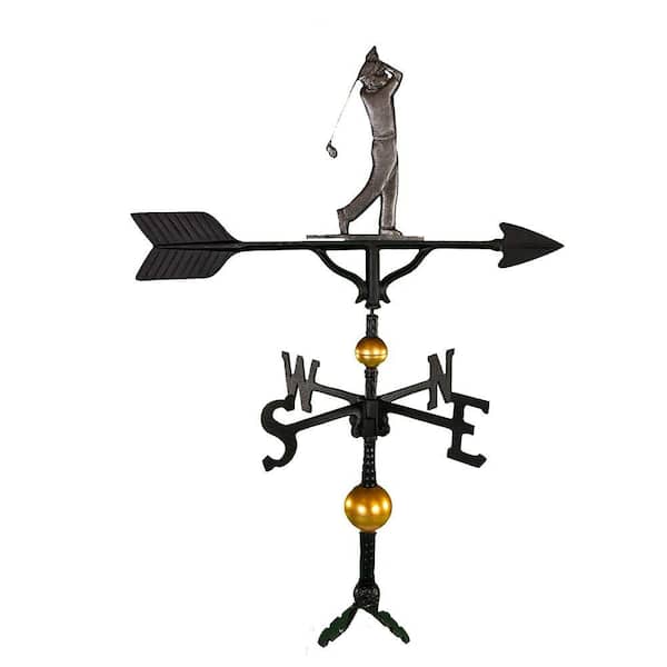 Montague Metal Products 32 in. Deluxe Swedish Iron Golfer Weathervane