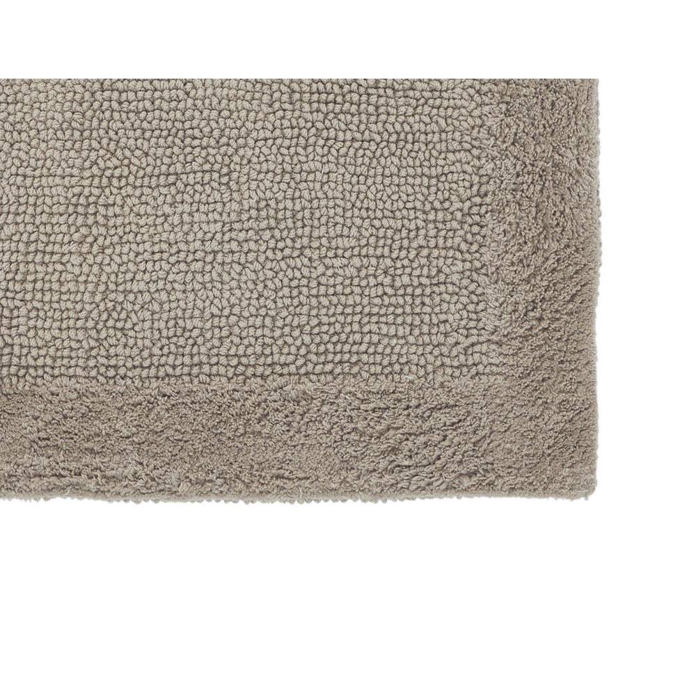 Beige Cotton Tufted Reversible Toilet Lid Cover 18" x 20"