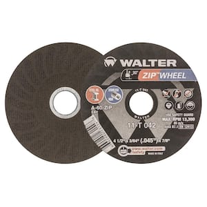 WALTER SURFACE TECHNOLOGIES Zip Wheel 4.5 in. x 7/8 in. Arbor x 3