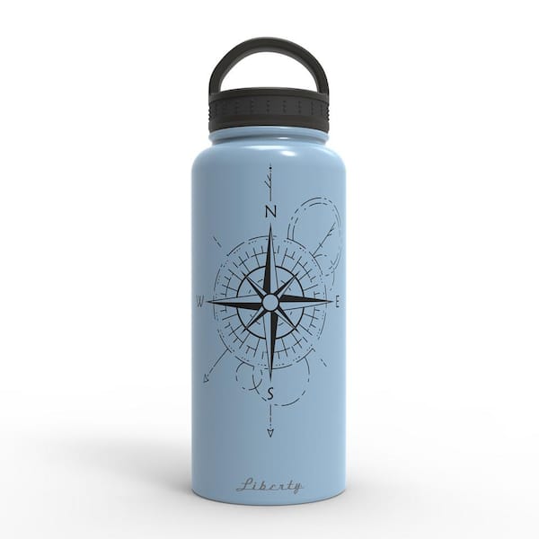 Sports Water Bottle 32oz - Aqua Blue