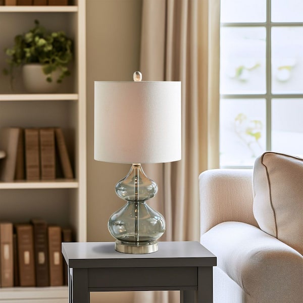 510 Design Ellipse 25.25 in. Gray Table Lamp
