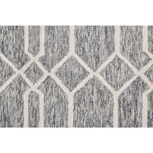 Gray and Ivory Geometric 8 ft. x 10 ft. Area Rug