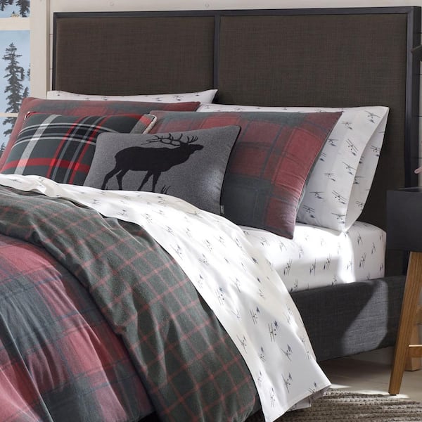 eddie bauer cattle river plaid duvet cover set