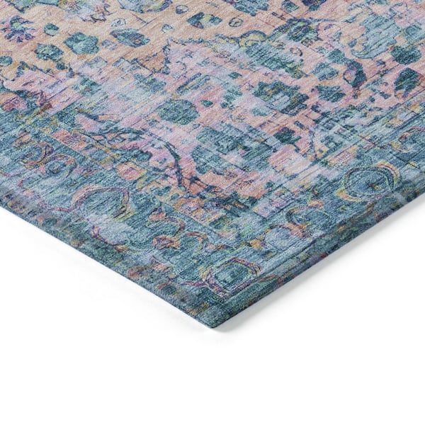 Chantille Machine Washable Indoor/Outdoor Abstract ACN1755 Denim 5 ft. x 7 ft. 6 in. Area Rug