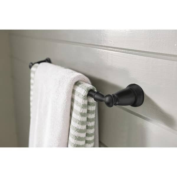 Moen DN8433BL Matte Black Paper Holder Towel Bar Towel Ring