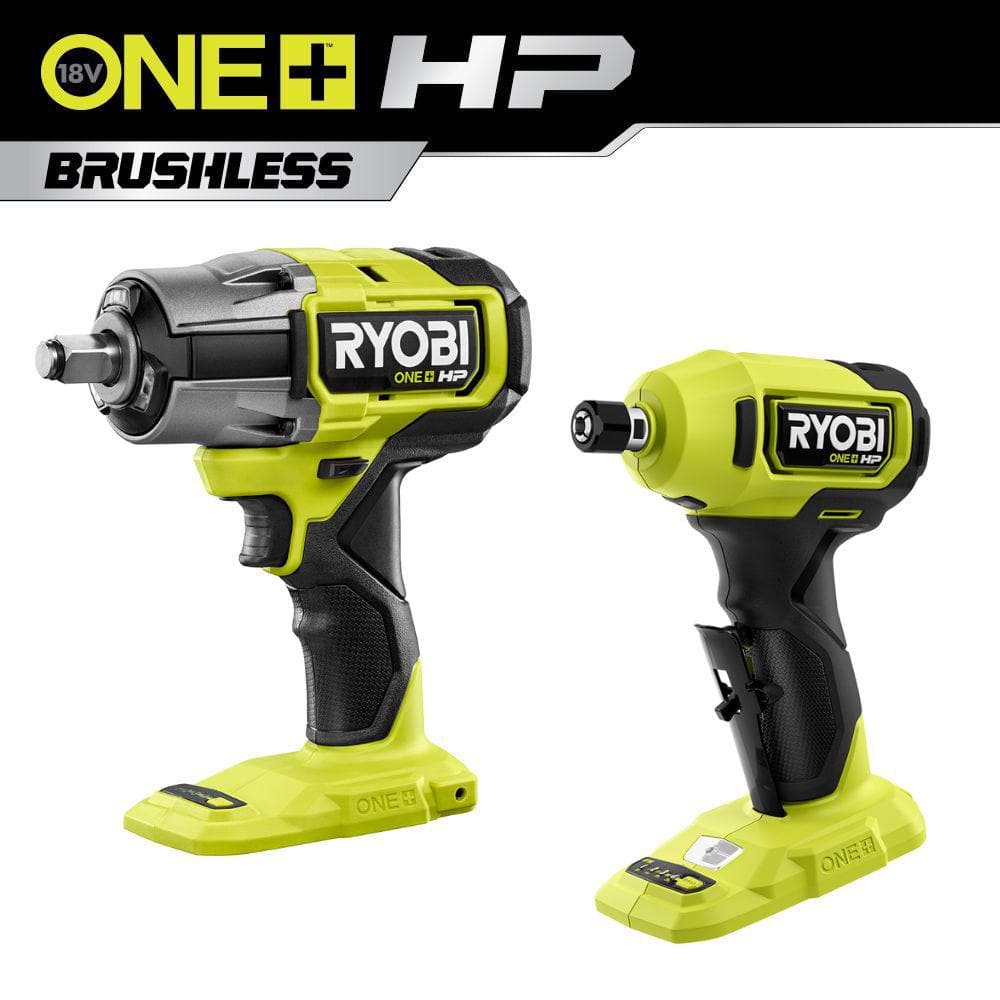 ONE+ HP 18V 2-Tool Combo Kit with 4-Mode 1/2 in. Impact Wrench and 1/4 in. Right Angle Die Grinder (Tools Only) -  RYOBI, P262-PSBDG01