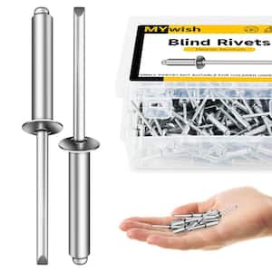 MYWISH 1/8 in. x 1/4 in. Aluminum Blind Pop Rivets (400-Pack) with ...