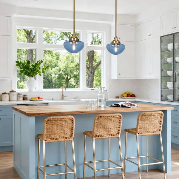 Zevni Contemporary 1-Light Plated Brass Mini Pendant Light