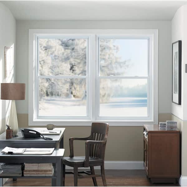 American Craftsman 23.75 in. x 53.25 in. 50 Series White Double