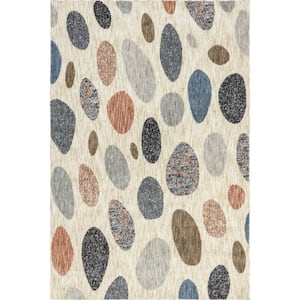 Libby Colorful Pebbles Kids Multi 5 ft. 3 in. x 7 ft. 6 in. Area Rug