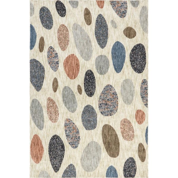 nuLOOM Libby Colorful Pebbles Kids Multi 5 ft. 3 in. x 7 ft. 6 in. Area Rug