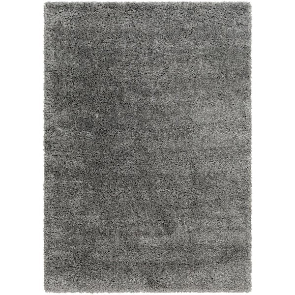 Livabliss Bogota Shag Dark Grey 8 ft. x 10 ft. Indoor Area Rug