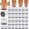 Angel Sar 2 in. Round Transparent Chair Leg Silicone Pads, Floor Protectors for Hardwood Floors (40-Piece) MIDN7978