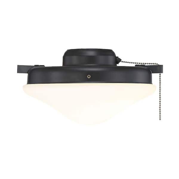 Savoy House Meridian 2-Light Matte Black Bowl Ceiling Fan Light Kit