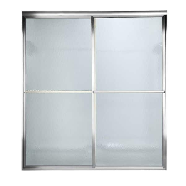 American Standard Prestige 60 in. x 71-1/2 in. Framed Sliding Tub Door in Silver without handle