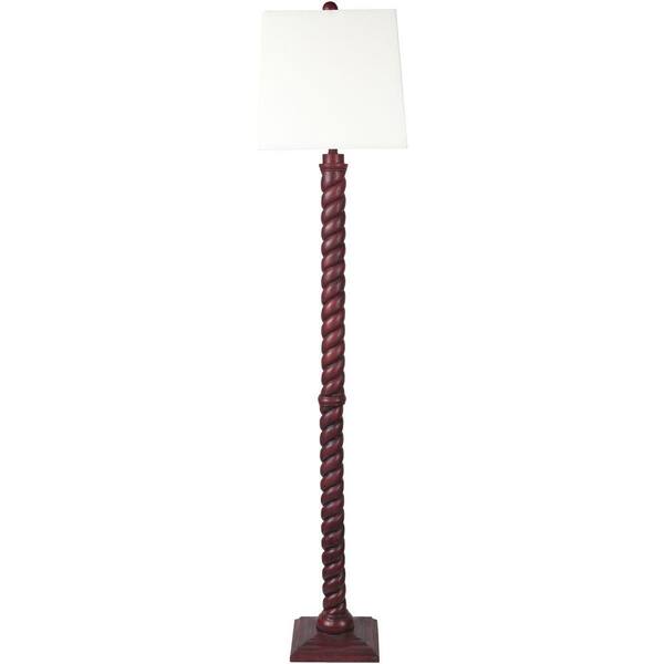 Artistic Weavers Candia 32 in. Red Rubbed Floor Lamp