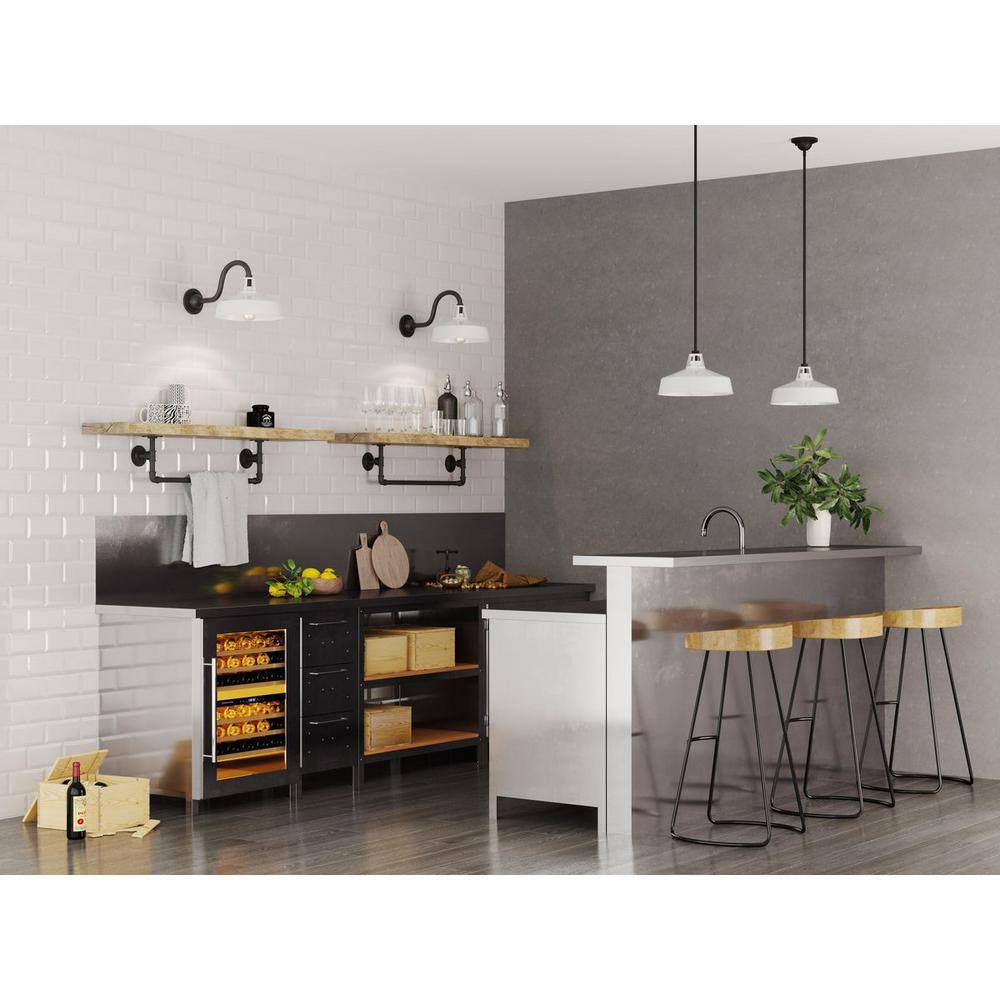Cedar Springs White Metal Farmhouse Outdoor Hanging Light