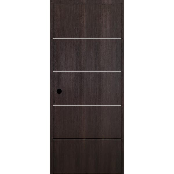 Belldinni Optima 4H DIY-Friendly 32 in. x 96 in. Right-Hand Solid Core Veralinga Oak Composite Single Prehung Interior Door