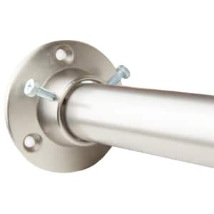 66 in. - 115 in. Single Curtain Rod in Satin Nickel