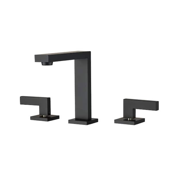 Maincraft 8 in. Widespread 2-Handle High-Arc Bathroom Faucet in Matte Black