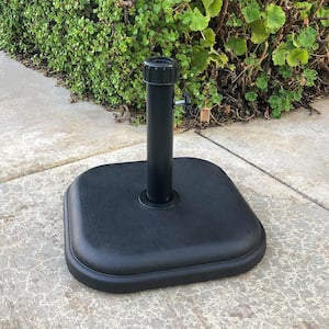 24 lb. Square Patio Umbrella Base in Black