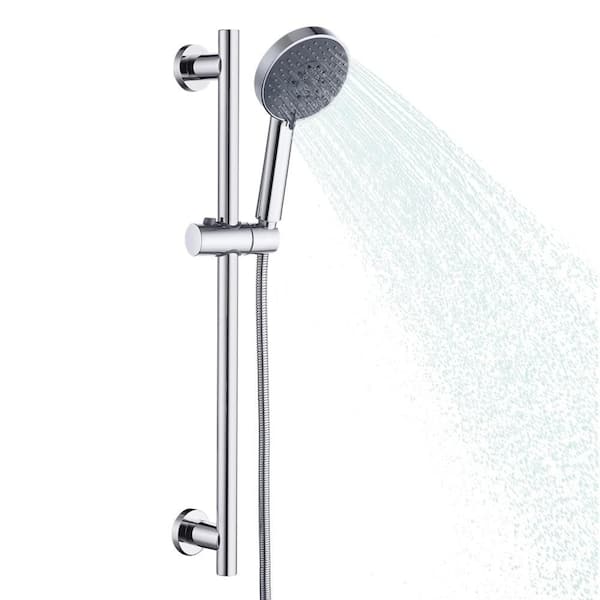 5-Spray Multifunction Deluxe Wall Bar Shower Kit with Hand Shower in Polished Chrome