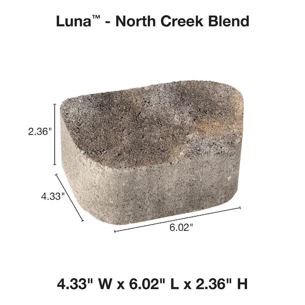 Pavestone Luna 6.02 in. L x 4.33 in. W x 2.36 in. H North Creek Blend Concrete Paver (640-Pieces/115.9 sq. ft./Pallet)