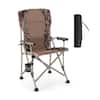 ANGELES HOME Brown Metal Portable Camping Chair with 400 lbs. Metal Frame  and Anti-Slip Feet 118CKNP038 - The Home Depot