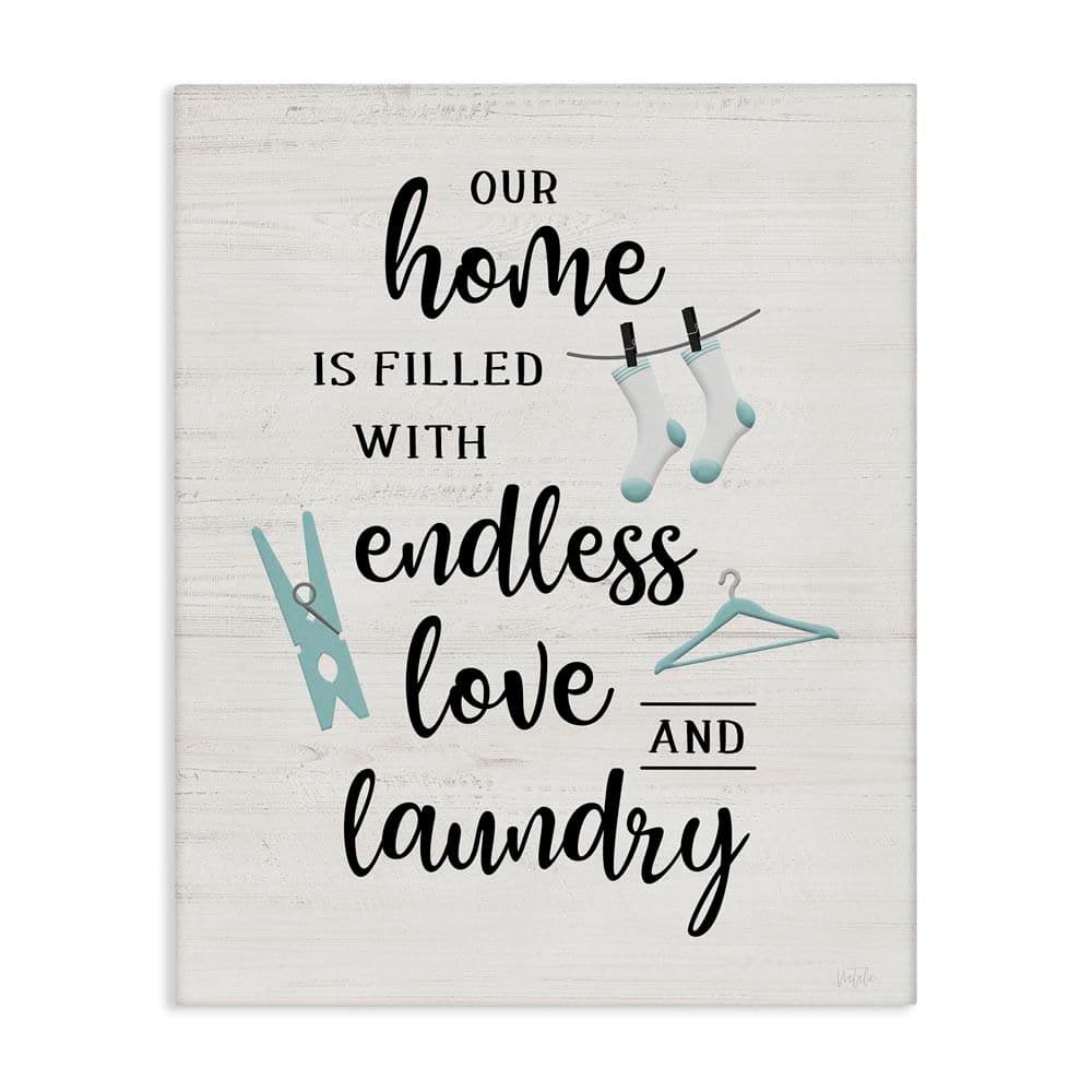 Cursive Love and Laundry by Natalie Carpentieri Unframed Typography Graphic Art Print 30 in. x 24 in. price history on PriceWatchPro