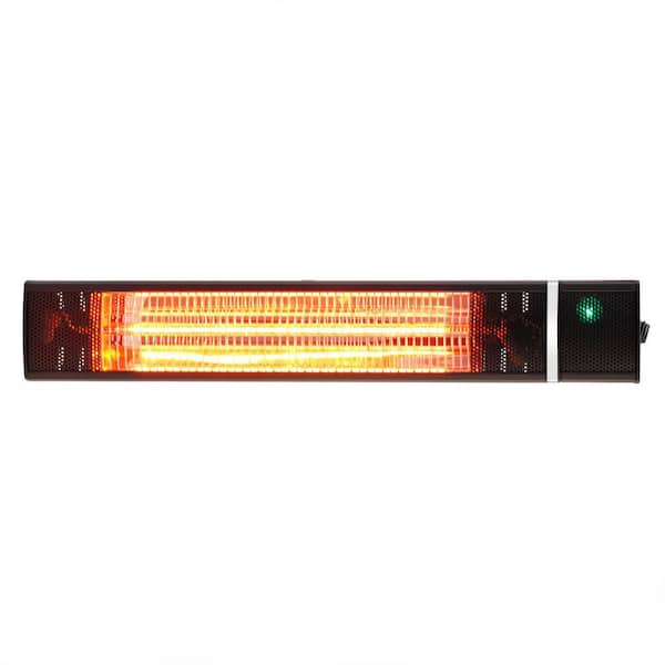 Kingdely 1500-Watt Black Infrared Carbon Fiber Electric Patio Heater with Remote Control Indoor/Outdoor Use