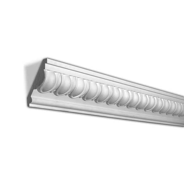 American Pro Decor 2-3/8 in. x 4-3/4 in. x 96 in. Egg and Dart Polyurethane Crown Moulding Pro Pack 16 LF (2-Pack)