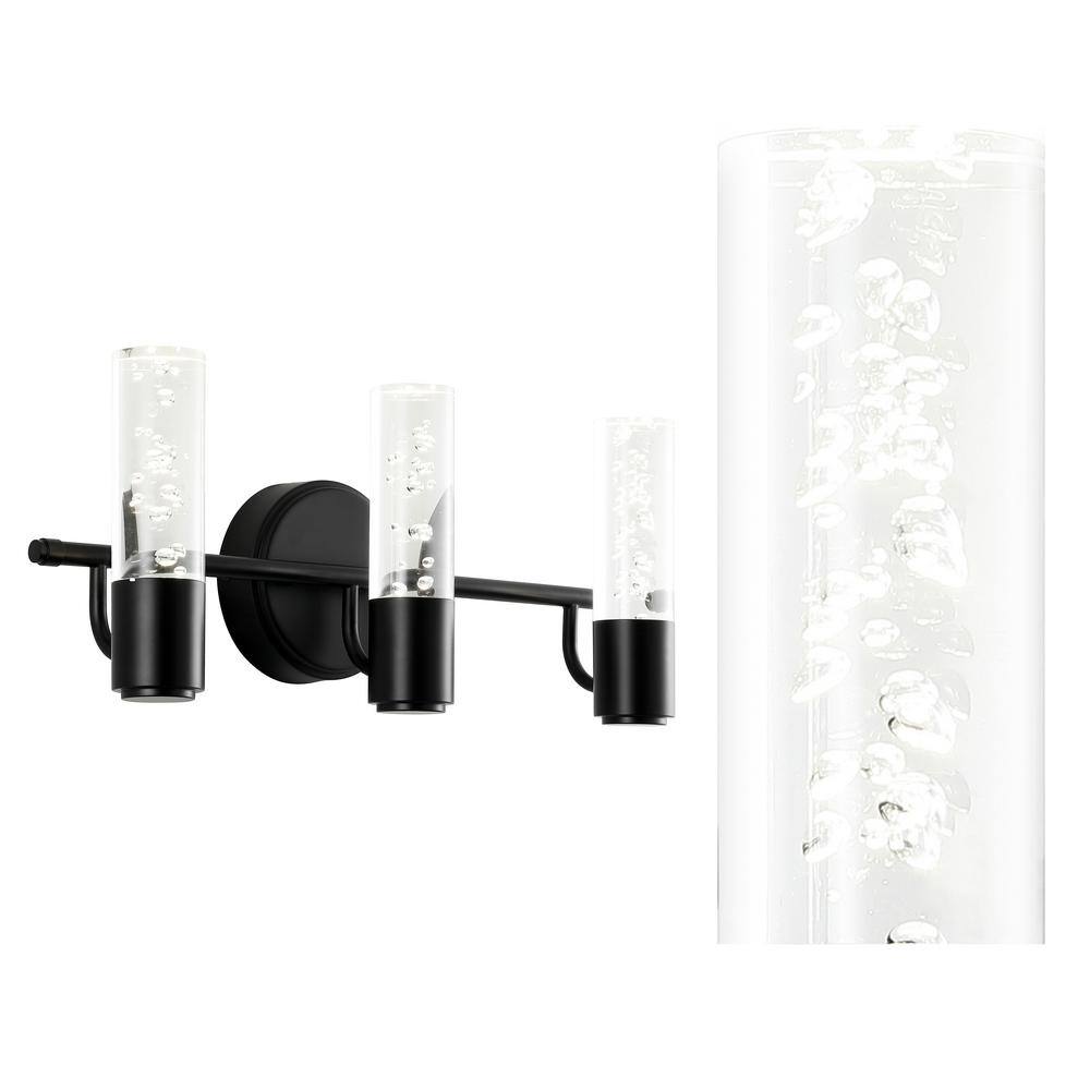 Bolha Satin Bronze 18" Minimalistic Cylinder Vanity Light with LED