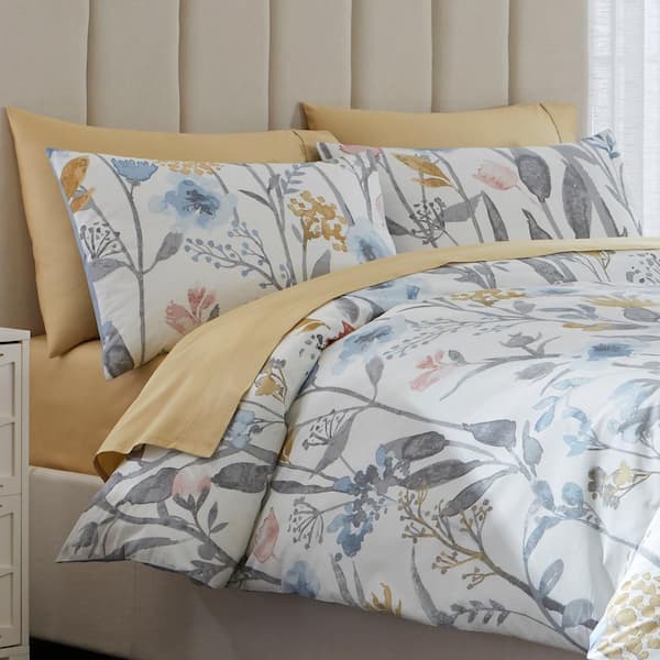 Home Decorators Collection Purcell 3-Piece Washed Denim Botanical
