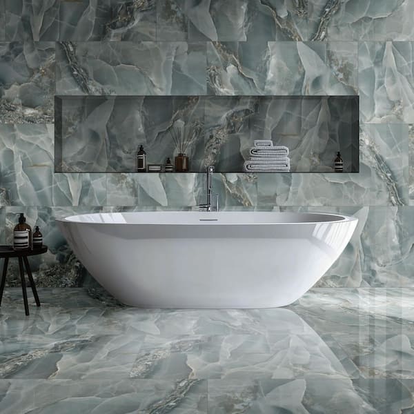 MSI Kendall Tempesta 24 in. x 48 in. Polished Gray Porcelain Floor