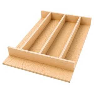 2.36 in. H x 13.23 in. W x 19.49 in. D Wooden Utensil Drawer Organizer