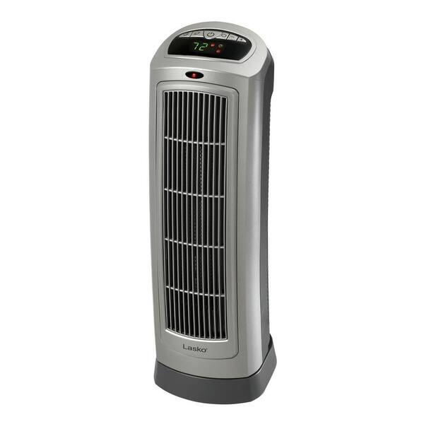 Lasko 1500-Watt Oscillating Ceramic Tower Space Heater with Digital Remote Control, (2-Pack)