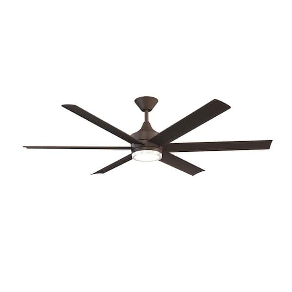 Solen 6 Blade 65 in. Ceiling Fan in Satin Natural Bronze with Satin Natural Bronze Blades