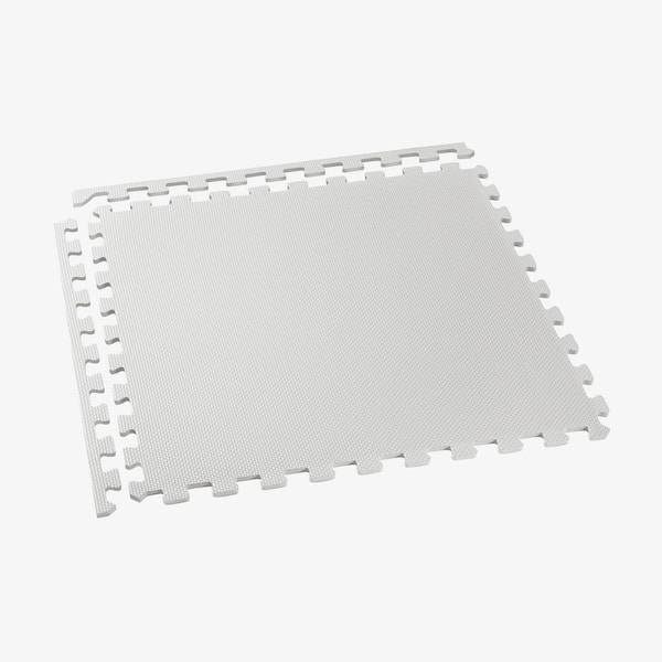 Shatex 24 in. x 24 in. x 0.47 in. White Marble Texture Eva Interlocking Foam Floor Mat 16 Sq ft. (4-Tiles per CASE)