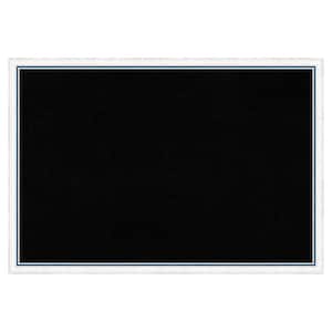 Morgan White Blue Wood Framed Black Corkboard 38 in. x 26 in. Bulletin Board Memo Board