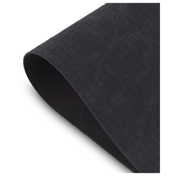 Dainty Home Sorrento 18 in. x 12 in. Black Cross Weave Reversible