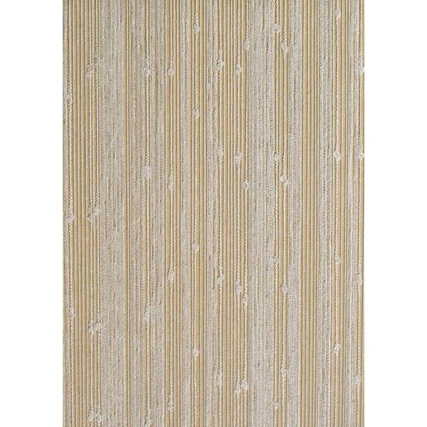 The Wallpaper Company 72 sq. ft. Oatmeal Chenille Textured Stripe Wallpaper-DISCONTINUED