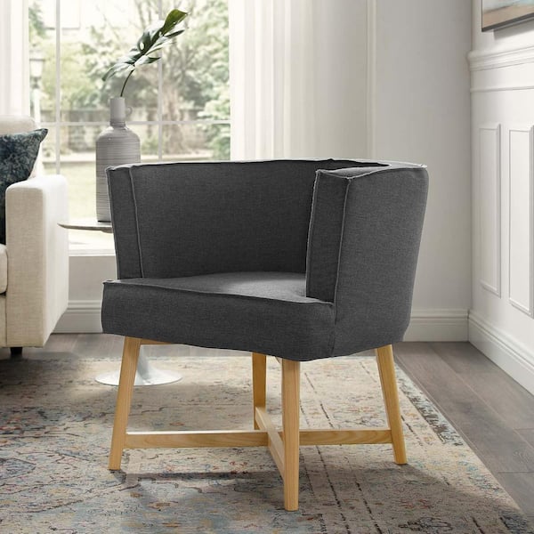 Anders Gray Upholstered Fabric Accent Chair